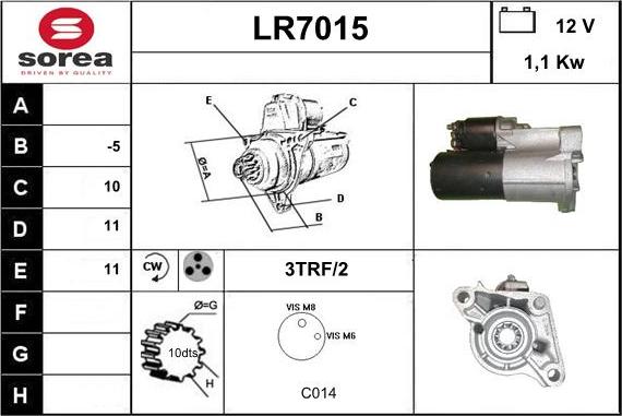 Sera LR7015 - Стартер autosila-amz.com