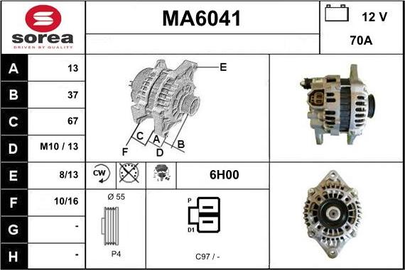 Sera MA6041 - Генератор autosila-amz.com