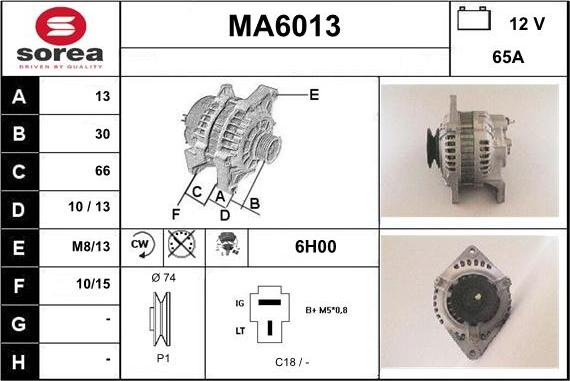 Sera MA6013 - Генератор autosila-amz.com