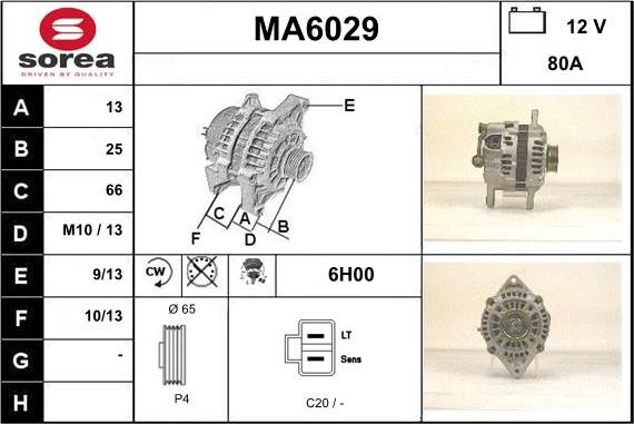 Sera MA6029 - Генератор autosila-amz.com