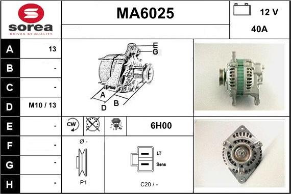 Sera MA6025 - Генератор autosila-amz.com