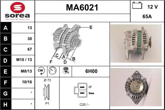 Sera MA6021 - Генератор autosila-amz.com