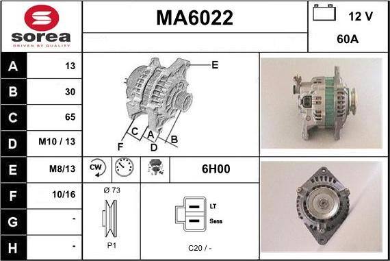 Sera MA6022 - Генератор autosila-amz.com