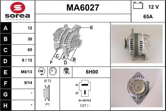 Sera MA6027 - Генератор autosila-amz.com