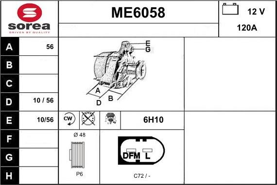 Sera ME6058 - Генератор autosila-amz.com