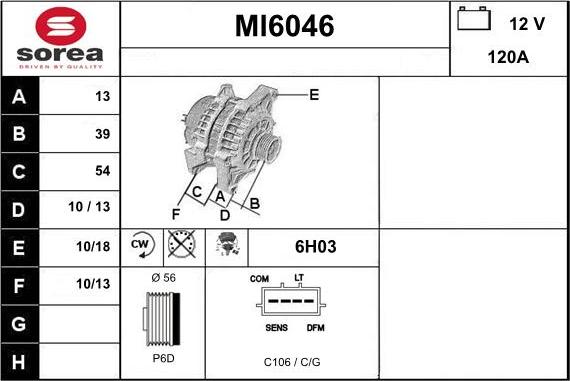 Sera MI6046 - Генератор autosila-amz.com