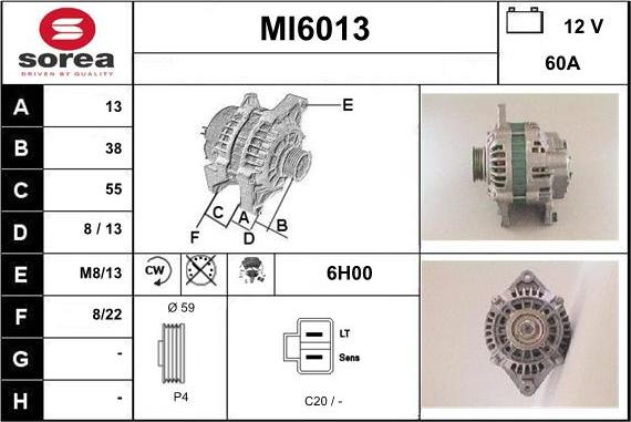 Sera MI6013 - Генератор autosila-amz.com