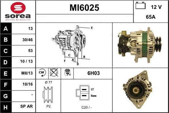 Sera MI6025 - Генератор autosila-amz.com