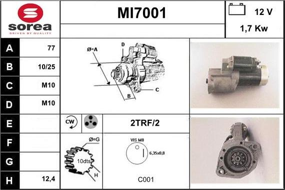 Sera MI7001 - Стартер autosila-amz.com