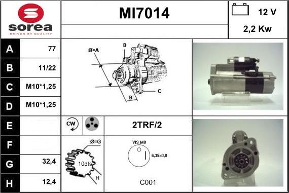 Sera MI7014 - Стартер autosila-amz.com