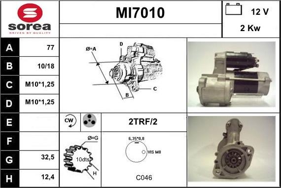 Sera MI7010 - Стартер autosila-amz.com