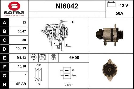 Sera NI6042 - Генератор autosila-amz.com