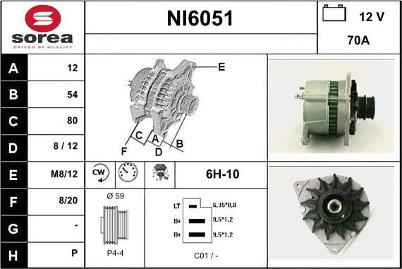 Sera NI6051 - Генератор autosila-amz.com