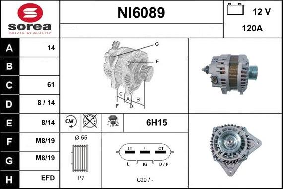 Sera NI6089 - Генератор autosila-amz.com