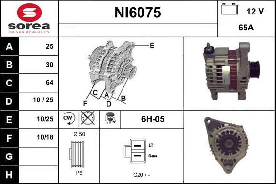 Sera NI6075 - Генератор autosila-amz.com