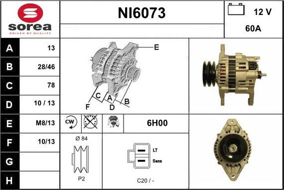 Sera NI6073 - Генератор autosila-amz.com