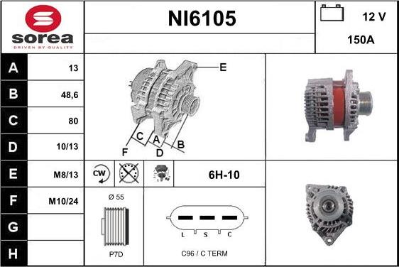 Sera NI6105 - Генератор autosila-amz.com