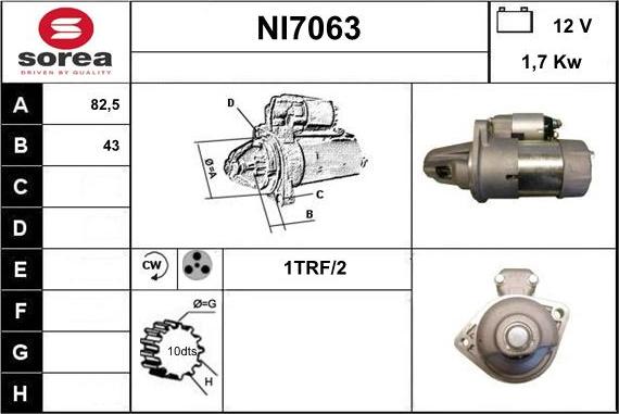 Sera NI7063 - Стартер autosila-amz.com