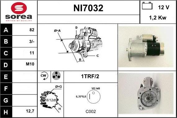 Sera NI7032 - Стартер autosila-amz.com