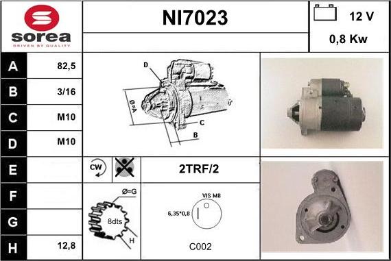 Sera NI7023 - Стартер autosila-amz.com