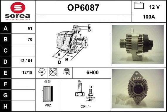 Sera OP6087 - Генератор autosila-amz.com