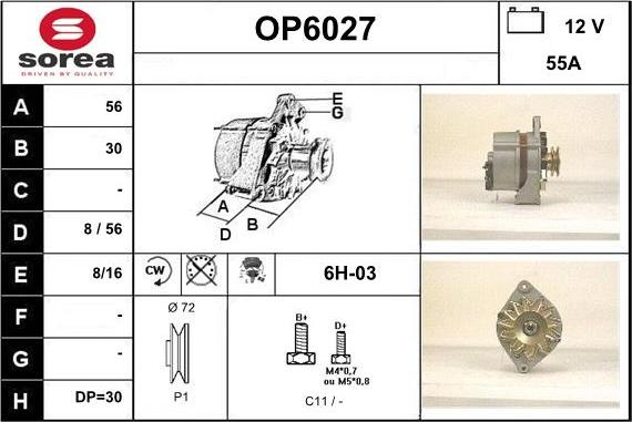 Sera OP6027 - Генератор autosila-amz.com