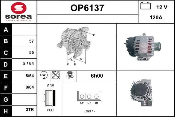 Sera OP6137 - Генератор autosila-amz.com