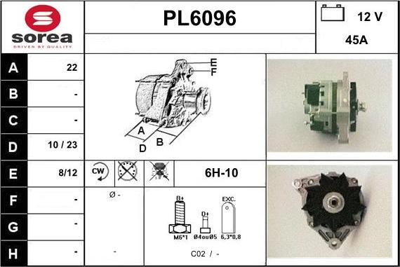 Sera PL6096 - Генератор autosila-amz.com