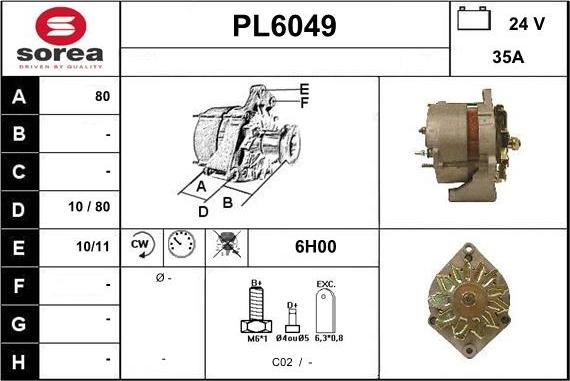 Sera PL6049 - Генератор autosila-amz.com