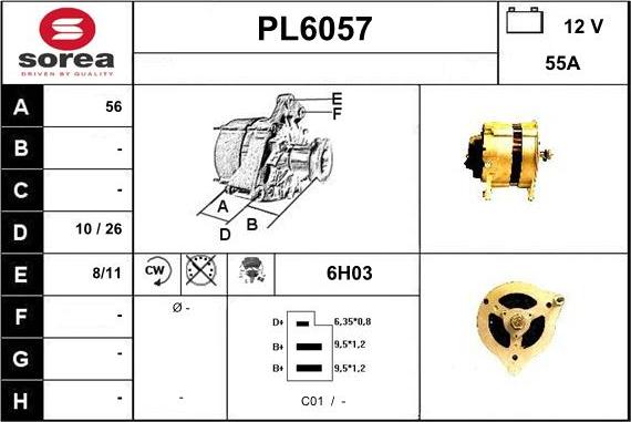 Sera PL6057 - Генератор autosila-amz.com