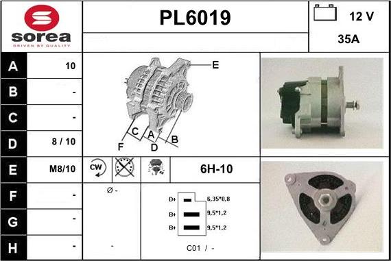 Sera PL6019 - Генератор autosila-amz.com