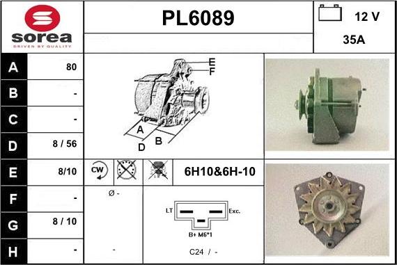 Sera PL6089 - Генератор autosila-amz.com