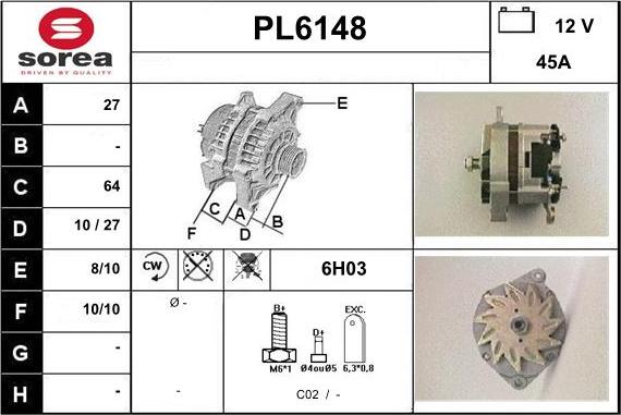 Sera PL6148 - Генератор autosila-amz.com