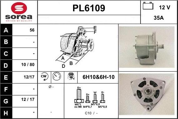 Sera PL6109 - Генератор autosila-amz.com