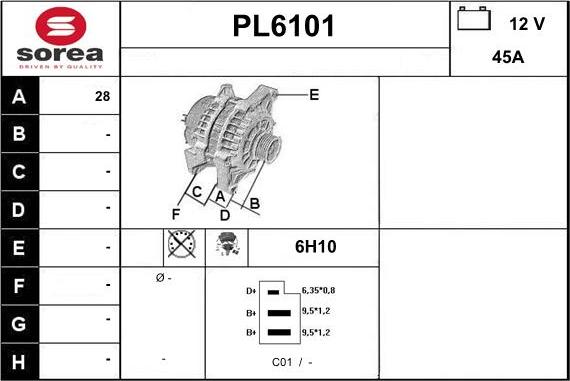 Sera PL6101 - Генератор autosila-amz.com