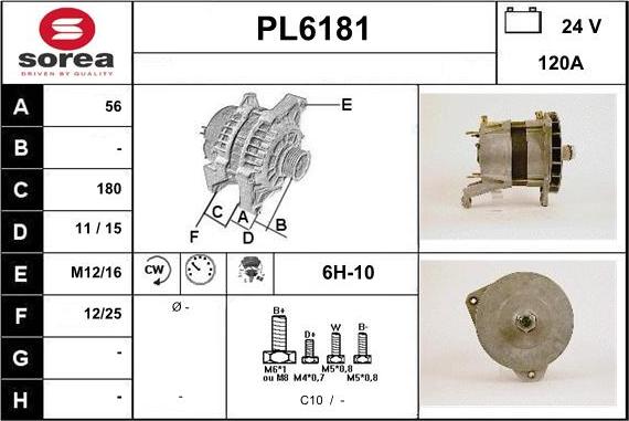 Sera PL6181 - Генератор autosila-amz.com