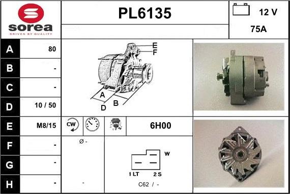 Sera PL6135 - Генератор autosila-amz.com