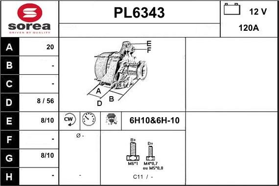 Sera PL6343 - Генератор autosila-amz.com