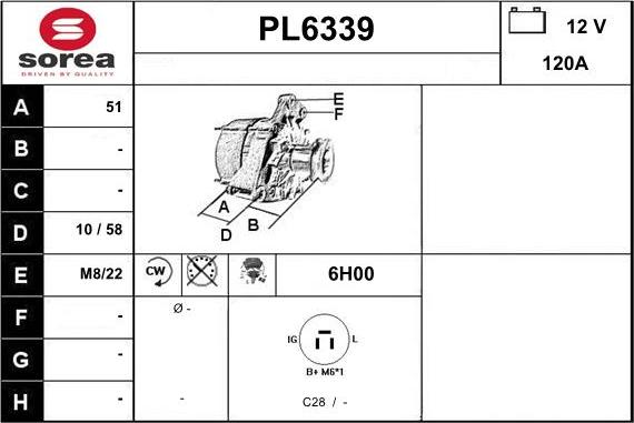 Sera PL6339 - Генератор autosila-amz.com