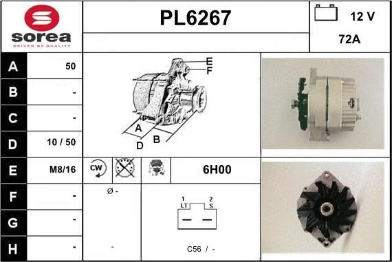 Sera PL6267 - Генератор autosila-amz.com