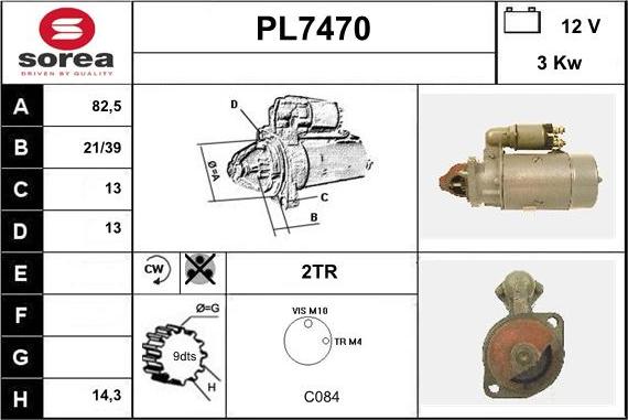 Sera PL7470 - Стартер autosila-amz.com