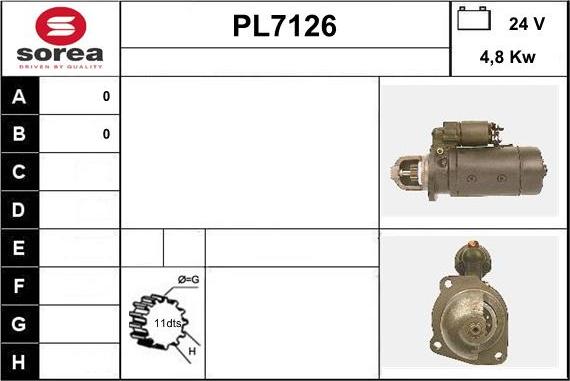 Sera PL7126 - Стартер autosila-amz.com