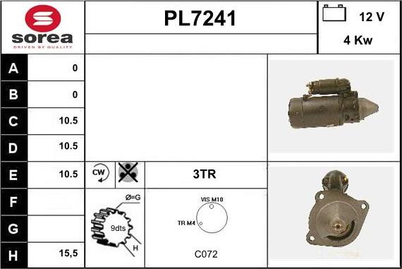 Sera PL7241 - Стартер autosila-amz.com