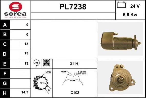 Sera PL7238 - Стартер autosila-amz.com