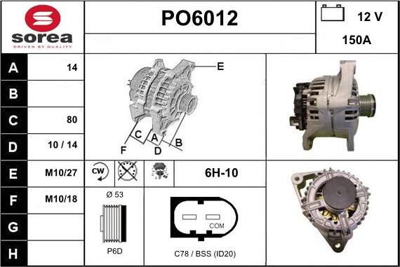 Sera PO6012 - Генератор autosila-amz.com