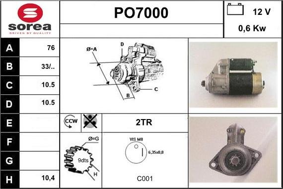 Sera PO7000 - Стартер autosila-amz.com