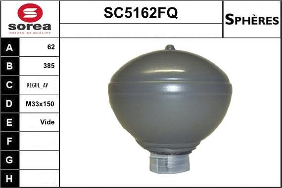 Sera SC5162FQ - Гидроаккумулятор, подвеска / амортизация autosila-amz.com