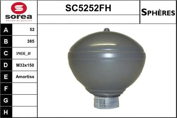 Sera SC5252FH - Гидроаккумулятор, подвеска / амортизация autosila-amz.com