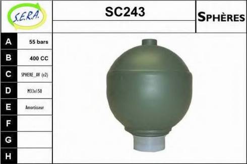 Sera SC243 - Лямбда-зонд, датчик кислорода autosila-amz.com