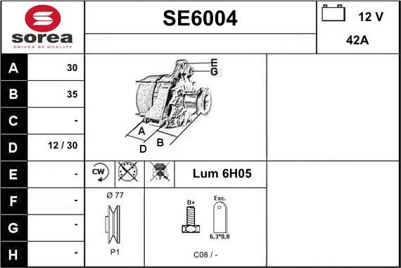 Sera SE6004 - Генератор autosila-amz.com